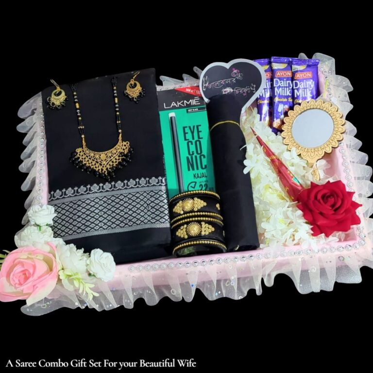 Premium Tangai suti Saree Gift Box – Perfect for Wife